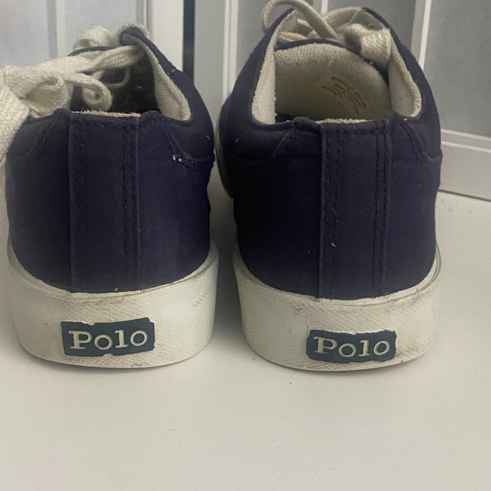 Ralph Lauren Navy Polo Traditional Sneakers Sz. 9 B - Picture 4 of 5